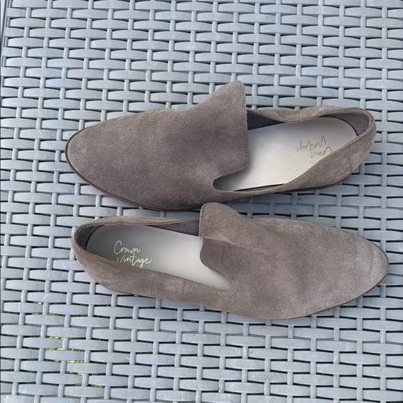 Crown Vintage Shoes - Crown Vintage Women's Brown Suede Loafers